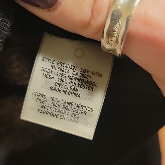 Elie Tahari Chic Black Fringe Cardigan sz med - Picture 6 of 9